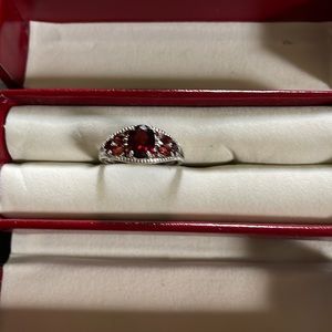 SS garnet ring